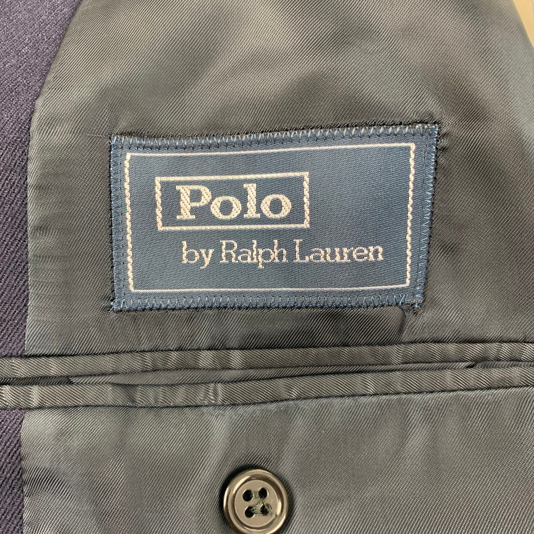 POLO by RALPH LAUREN Size 44 Regular Navy Virgin Wool Notch Lapel Sport Coat