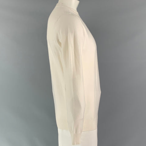 STONE ISLAND Size L Cream Crew-Neck Pullover