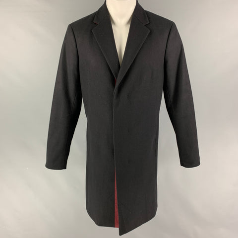 THEORY Size M Black Brick Vertical Stripe Bower Coat