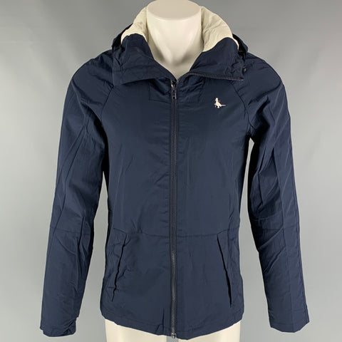 JACK WILLS Taille S Veste coupe-vent en coton et nylon uni bleu marine