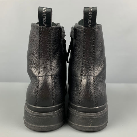 WOOLRICH Talla 11 Botines de cuero negro