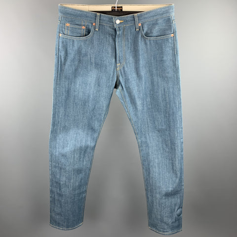 CIVILIANAIRE Size 34 Blue Contrast Stitch Selvedge Denim Zip Fly Jeans