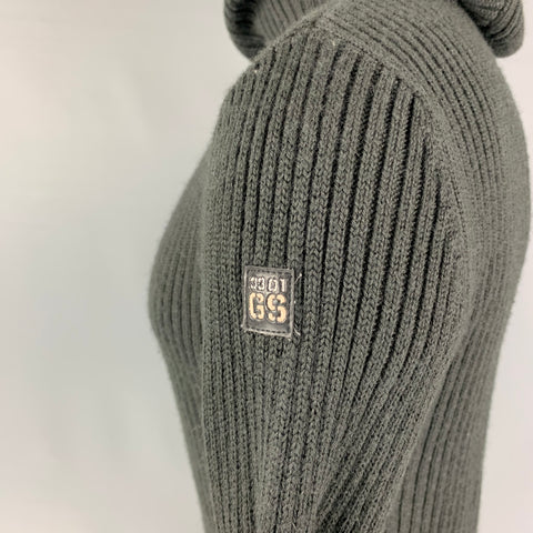 G-STAR Size M Grey Knit Acrylic Wool Hoodie Sweater