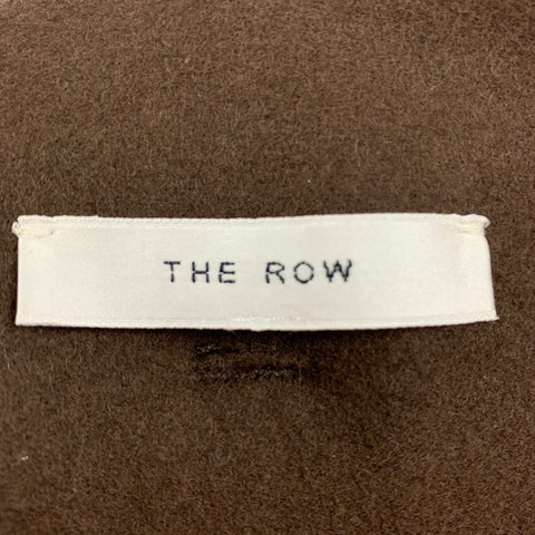 THE ROW Falda Paperbag Benito con cinturón y poliamida en lana marrón Talla XS