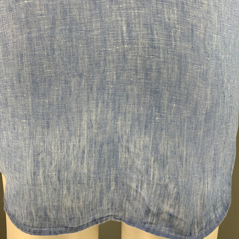 POLO by RALPH LAUREN Size S Blue Linen Long Sleeve Shirt
