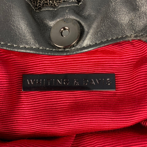WHITING & DAVIS Silver Mesh Metal Chains Evening Handbag
