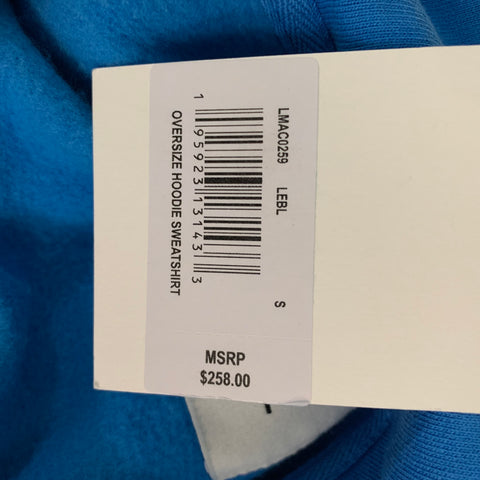 FRAME Taille S Sweat à capuche en coton et polyester avec logo bleu et blanc