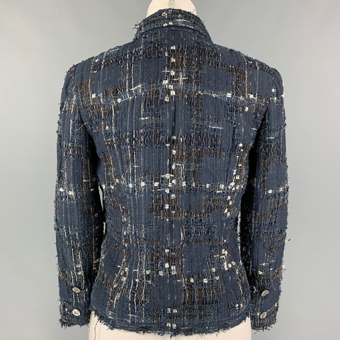 CHANEL M4298 06P Taille 4 Veste boucle multicolore marine