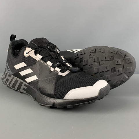 ADIDAS TERREX TWO GTX Size 10.5 Black White Nylon Lace Up Sneakers