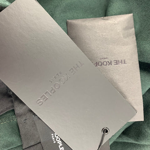 THE KOOPLES Size 28 Green Wool Zip Fly Dress Pants