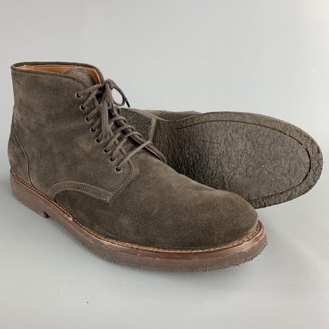 BROOKS BROTHERS Talla 9.5 Botines con cordones marrones