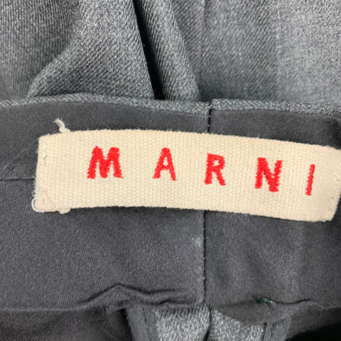 MARNI Size 32 Gray Cotton Viscose Dress Pants