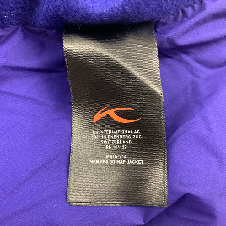 KJUS Size M Royal Blue Purple Two Toned Nylon Blend Zip Up Jacket