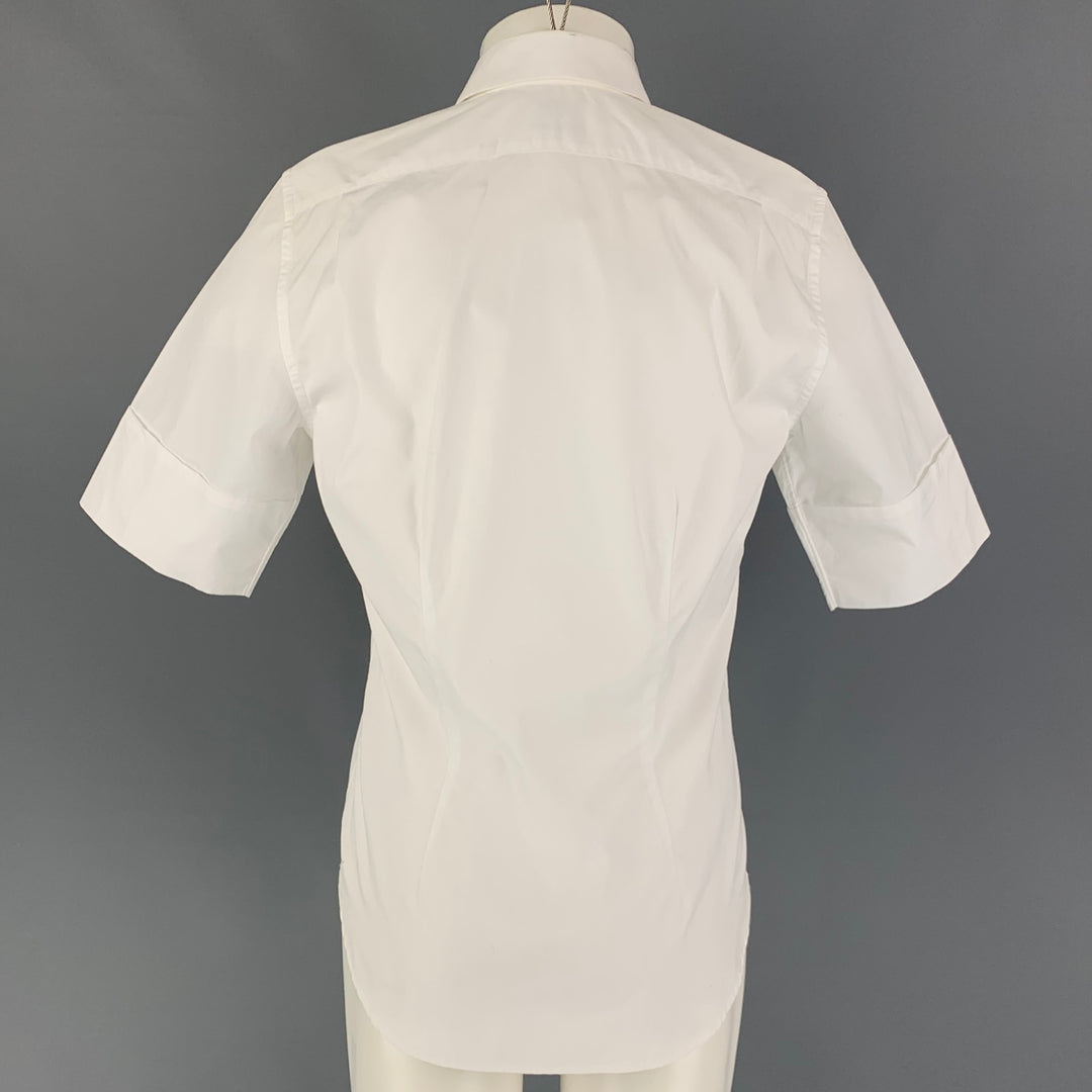 PAUL SMITH Size S White Cotton Short Sleeve Shirt