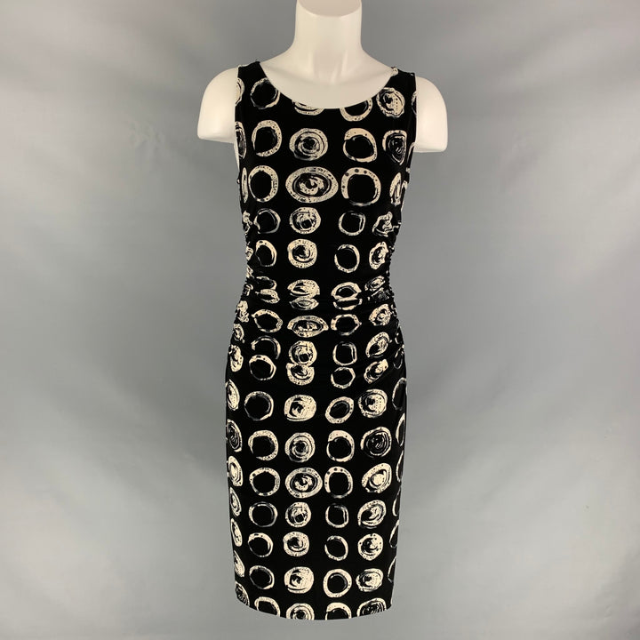 NORMA KAMALI Size S Black White Circles Dress