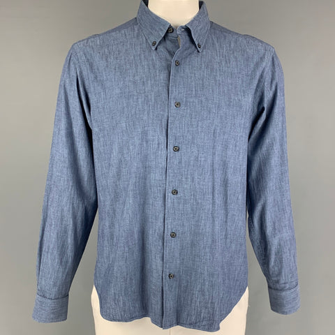 TAYLOR STITCH Size XL Navy Cotton Button Down Long Sleeve Shirt