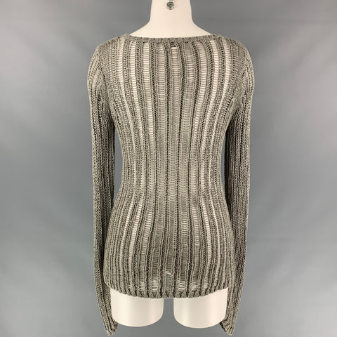 MILLY Jersey oversize de punto de algodón/acrílico gris talla S