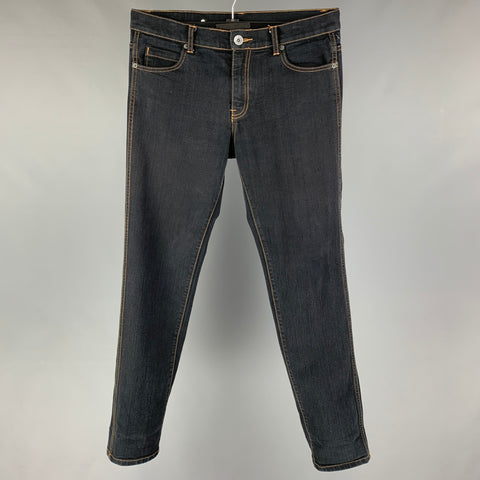 DR DENIM Talla 32 Vaqueros de mezcla de algodón con puntadas en contraste índigo