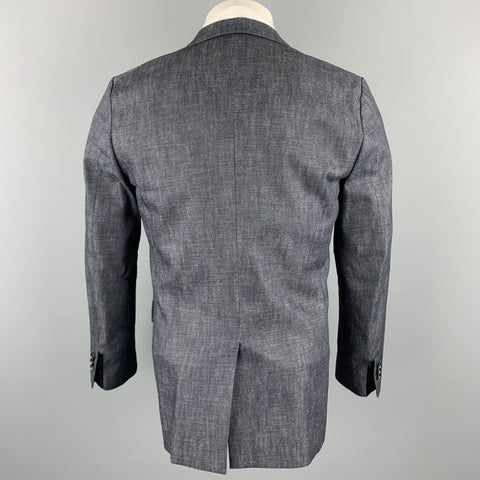 KNOTT Size 36 Indigo Cotton Blend Notch Lapel Sport Coat