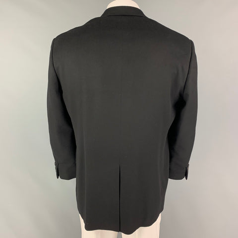 BROOKS BROTHERS Size 46 Black Cashmere Notch Lapel Sport Coat