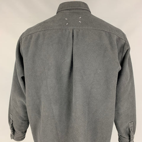 MARTIN MARGIELA Size One Size Black Cotton Snaps Jacket