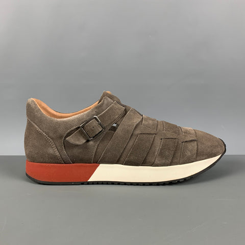 EMPORIO ARMANI Size 9.5 Grey Taupe Sneakers