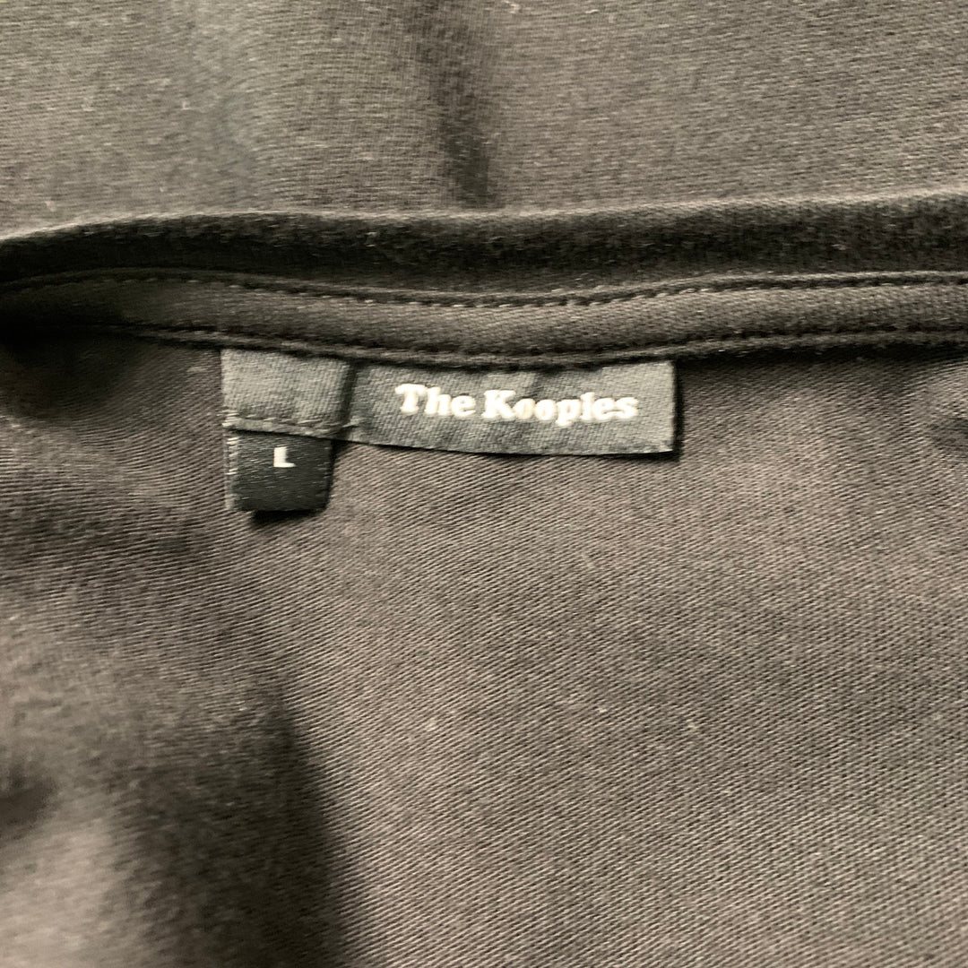 THE KOOPLES Taille L T-shirt col rond en coton uni noir