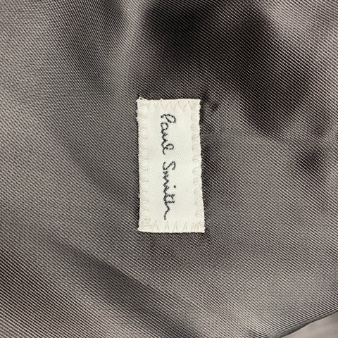 PAUL SMITH Size 40 Black Embroidery Velvet Notch Lapel Sport Coat
