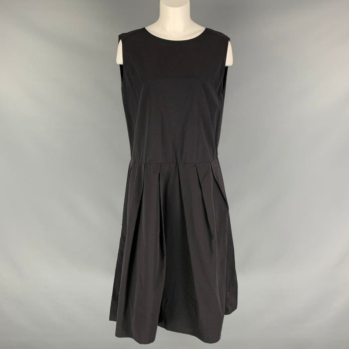 MARNI Size 6 Black Cotton Nylon Sleeveless Dress