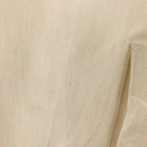 ALBERTO MAKALI Size 6 White Linen Single Breasted Blazer
