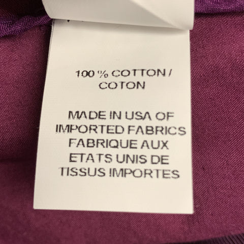 MARC JACOBS Size 0 Purple Cotton Pleated Wide Leg High Waist Dress Pants