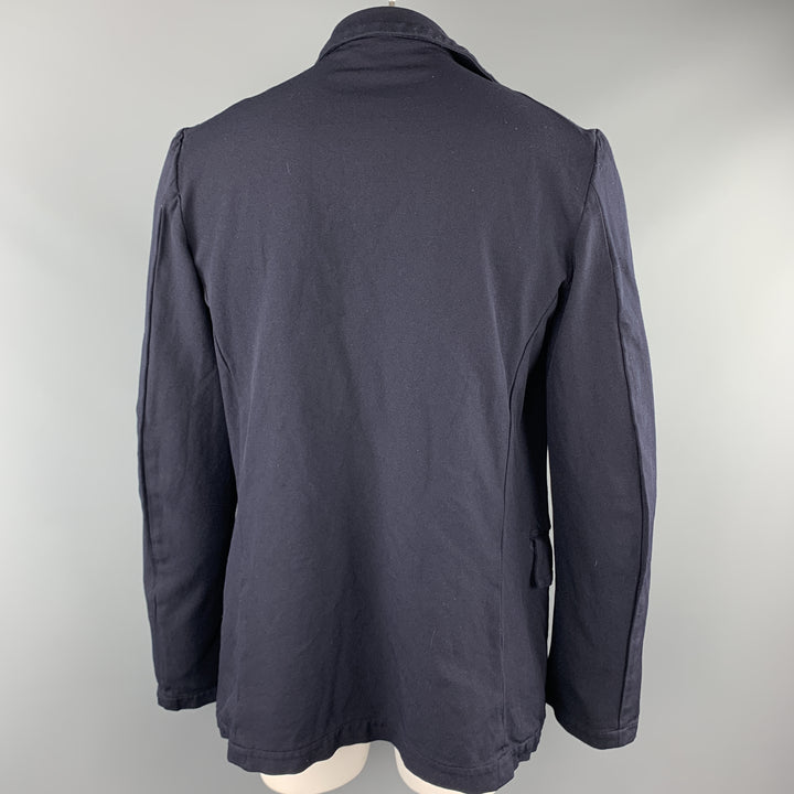 COMME des GARCONS HOMME PLUS EVERGREEN Size L Navy Reverse Studded Blazer Jacket