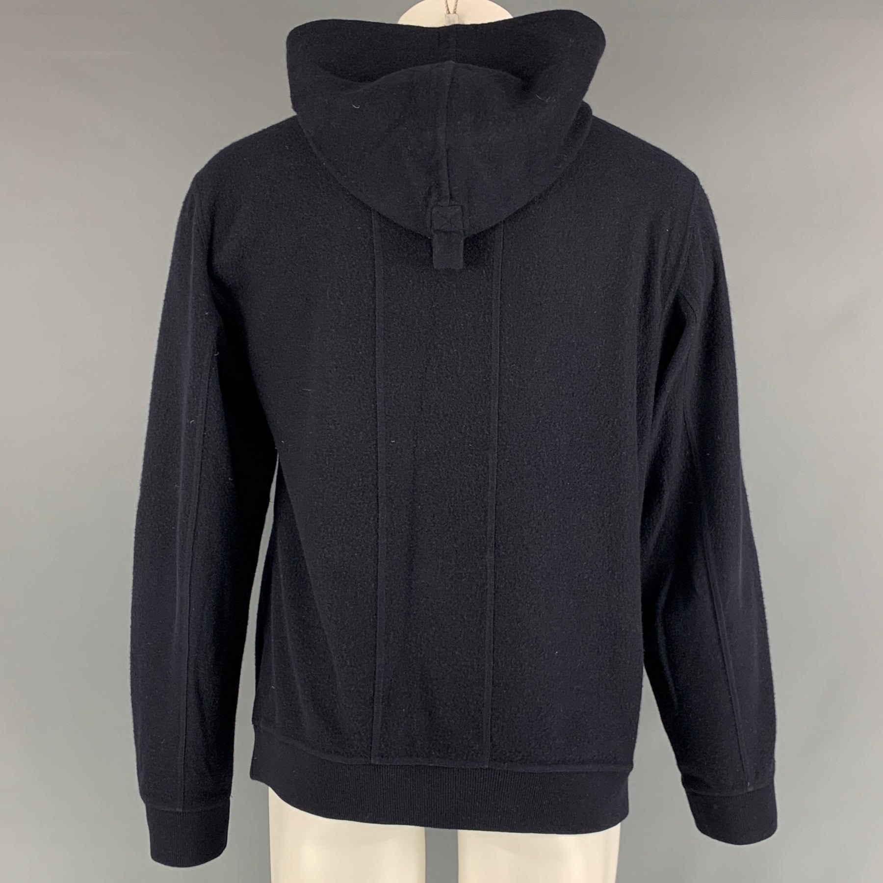 LOUIS VUITTON Size M Navy Textured Hooded Sweatshirt – Sui Generis