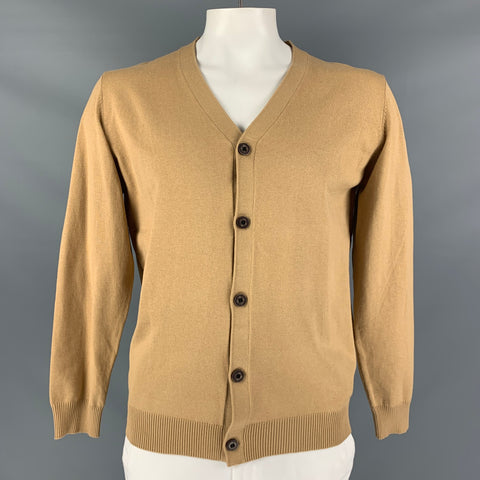 KITON Size L Beige Cashmere Silk V-Neck Cardigan