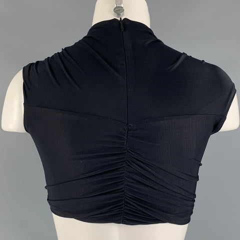 CHRISTOPHER ESBER Size 6 Black Jersey Bustier Casual Top