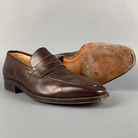 GRAVATI for WILKES BASHFORD Size 8 Brown Leather Slip On Loafers