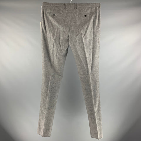 KENT and CURWEN Size 38 Grey Heather Wool Zip Fly Dress Pants