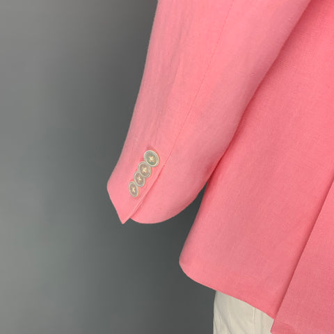 RALPH LAUREN Size 44 Regular Pink Flax Notch Lapel Sport Coat