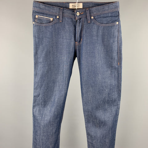 NAKED AND FAMOUS Weird Guy Size 31 Indigo Selvedge Denim Jeans
