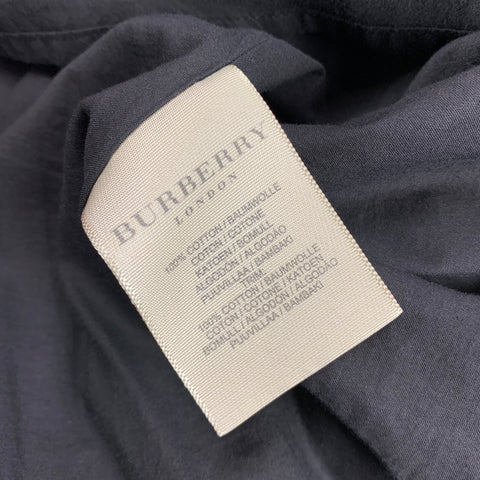BURBERRY LONDON Taille 4 Robe trapèze en coton plissé noir