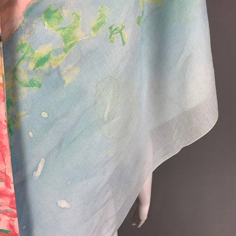 CHANEL Cruise 2011 One Size Multi-Color Cotton Silk Abstract Caftan Long Dress