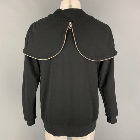 DRIES VAN NOTEN Size S Black Cotton Zipped Hood Jacket