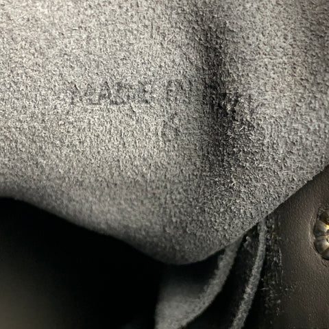 LANVIN Taille 7 Bottes à lacets en daim charbon de bois