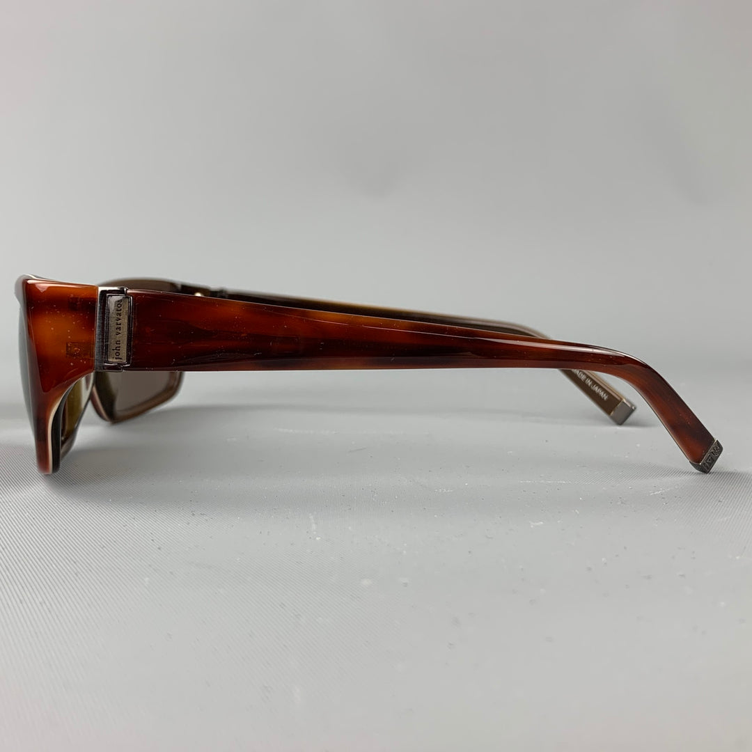 JOHN VARVATOS Amber Tortoise Shell Acetate Sunglasses