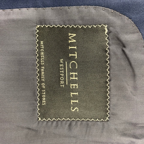 SAMUELSOHN Size 40 Navy Wool Notch Lapel Custom Suit