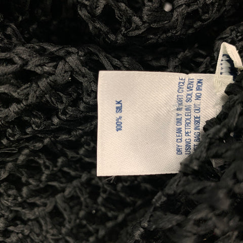 OSCAR DE LA RENTA SS 08 Size S Black Silk Beaded Crystal Dress Top