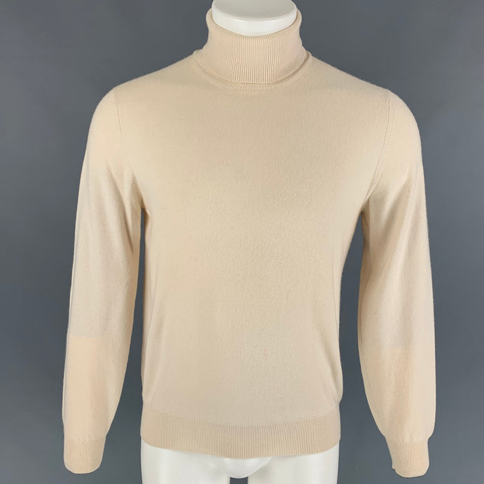 BRUNELLO CUCINELLI Size M Cream Cashmere Turtleneck Pullover