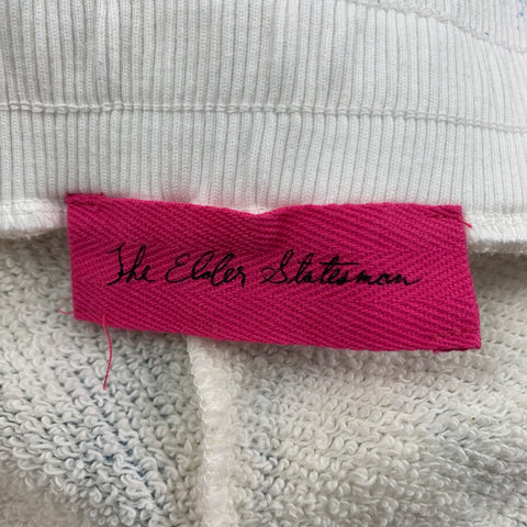 THE ELDER STATESMAN Size XS Cream Multi-Color Cotton Cashmere Casual Pants