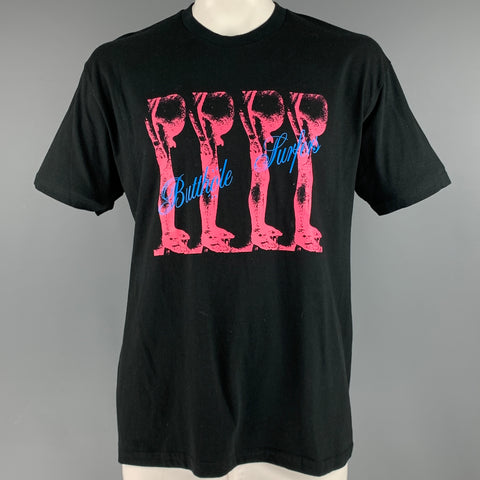 SUPREME SS21 Size L Black Rock Concert Cotton Crew-Neck T-shirt