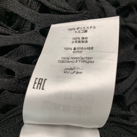 DRIES VAN NOTEN Taille XS Pull à col rond en polyester maille noire